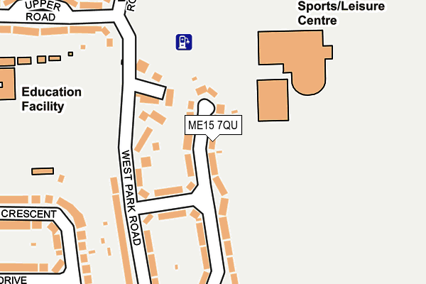 ME15 7QU map - OS OpenMap – Local (Ordnance Survey)