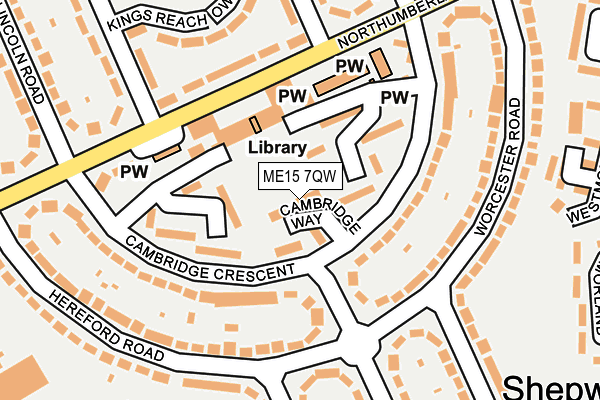 ME15 7QW map - OS OpenMap – Local (Ordnance Survey)