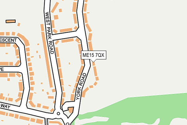 ME15 7QX map - OS OpenMap – Local (Ordnance Survey)