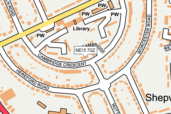 ME15 7QZ map - OS OpenMap – Local (Ordnance Survey)