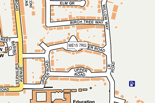 ME15 7RG map - OS OpenMap – Local (Ordnance Survey)