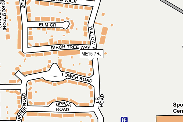 ME15 7RJ map - OS OpenMap – Local (Ordnance Survey)