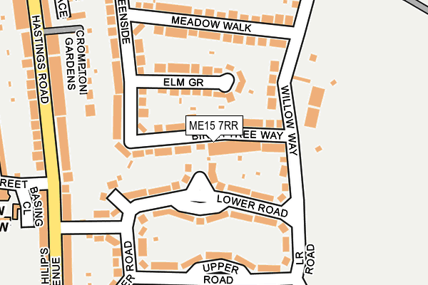 ME15 7RR map - OS OpenMap – Local (Ordnance Survey)