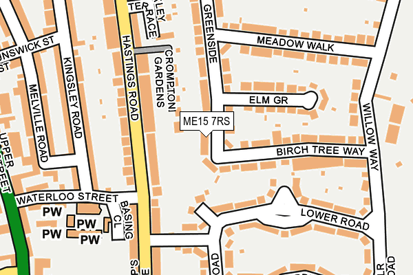 ME15 7RS map - OS OpenMap – Local (Ordnance Survey)