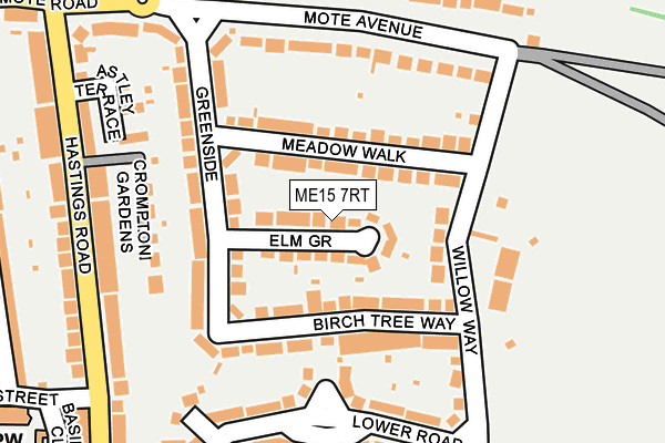 ME15 7RT map - OS OpenMap – Local (Ordnance Survey)