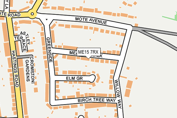 ME15 7RX map - OS OpenMap – Local (Ordnance Survey)