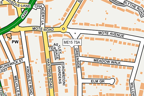 ME15 7SA map - OS OpenMap – Local (Ordnance Survey)