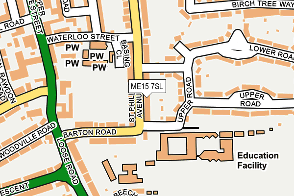 ME15 7SL map - OS OpenMap – Local (Ordnance Survey)