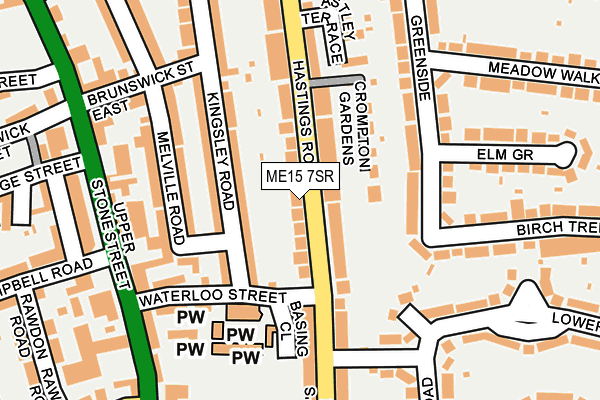 ME15 7SR map - OS OpenMap – Local (Ordnance Survey)
