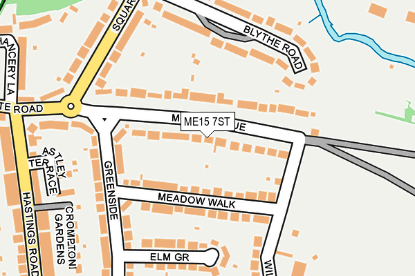 ME15 7ST map - OS OpenMap – Local (Ordnance Survey)