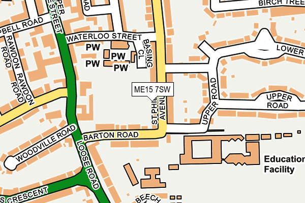 ME15 7SW map - OS OpenMap – Local (Ordnance Survey)