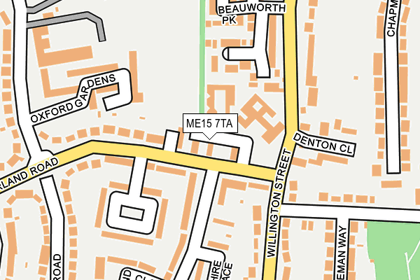 ME15 7TA map - OS OpenMap – Local (Ordnance Survey)