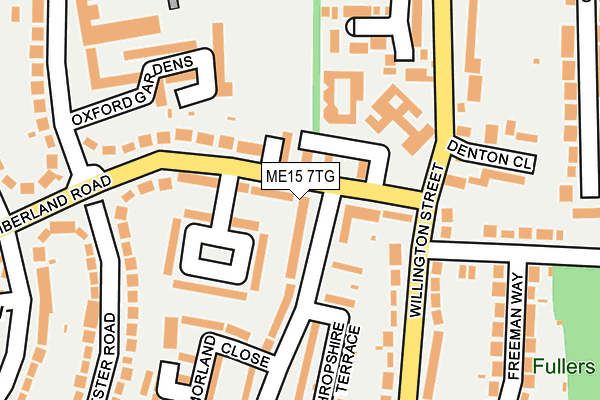 ME15 7TG map - OS OpenMap – Local (Ordnance Survey)