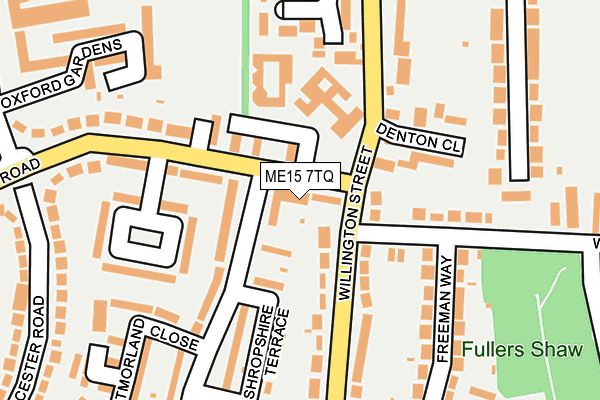 ME15 7TQ map - OS OpenMap – Local (Ordnance Survey)