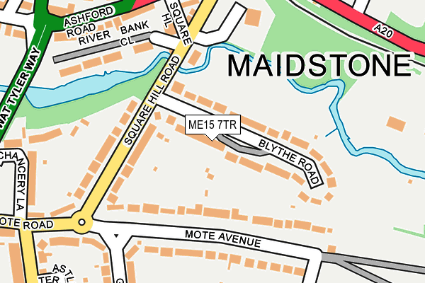 ME15 7TR map - OS OpenMap – Local (Ordnance Survey)