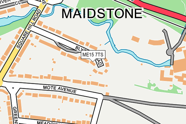 ME15 7TS map - OS OpenMap – Local (Ordnance Survey)