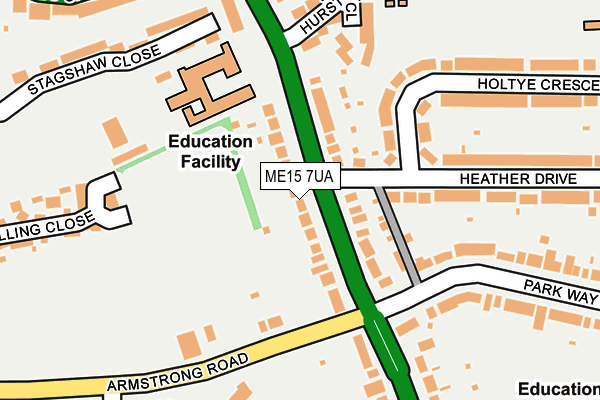 ME15 7UA map - OS OpenMap – Local (Ordnance Survey)