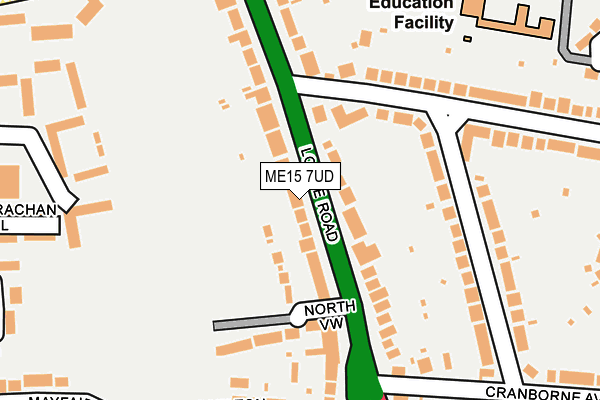 ME15 7UD map - OS OpenMap – Local (Ordnance Survey)