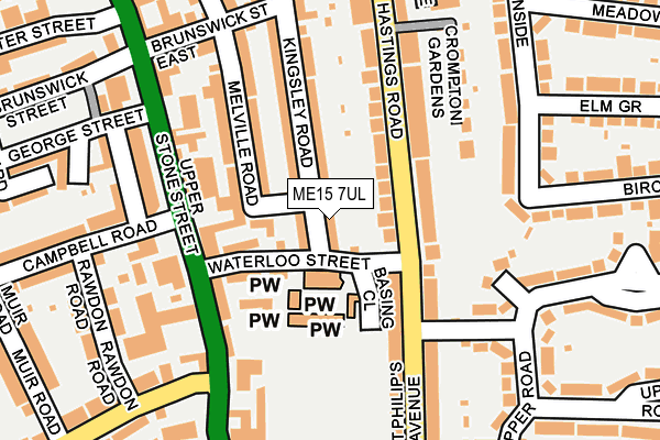 ME15 7UL map - OS OpenMap – Local (Ordnance Survey)
