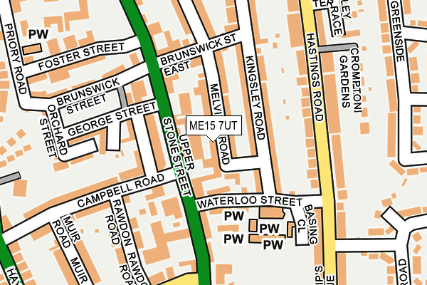 ME15 7UT map - OS OpenMap – Local (Ordnance Survey)