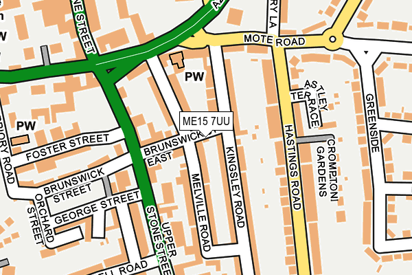 ME15 7UU map - OS OpenMap – Local (Ordnance Survey)