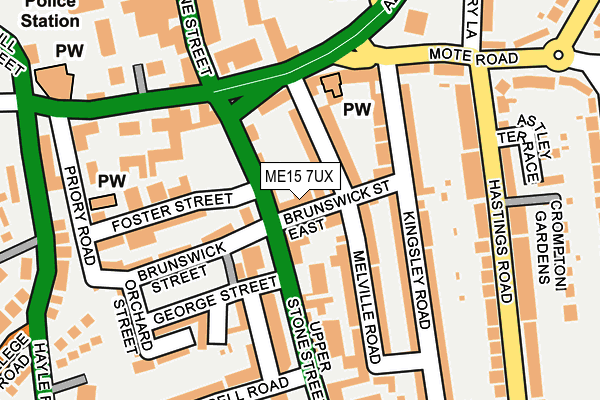 ME15 7UX map - OS OpenMap – Local (Ordnance Survey)