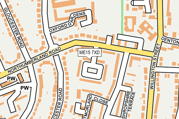 ME15 7XD map - OS OpenMap – Local (Ordnance Survey)