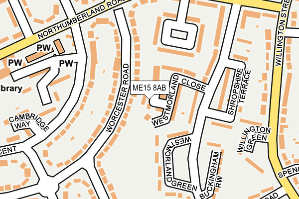 ME15 8AB map - OS OpenMap – Local (Ordnance Survey)