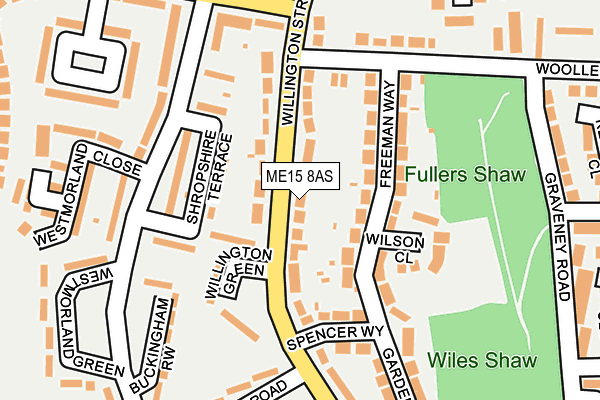 ME15 8AS map - OS OpenMap – Local (Ordnance Survey)