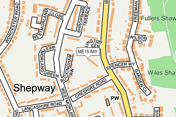 ME15 8AY map - OS OpenMap – Local (Ordnance Survey)