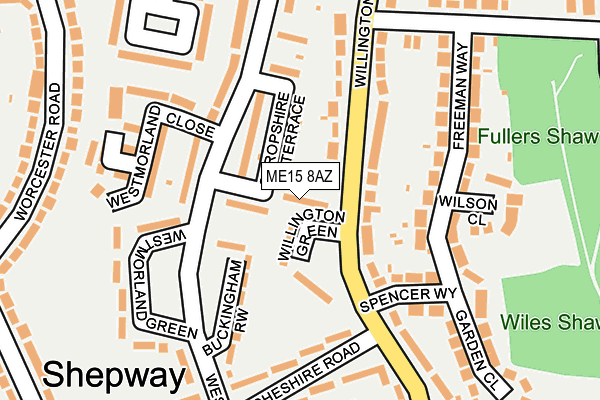 ME15 8AZ map - OS OpenMap – Local (Ordnance Survey)