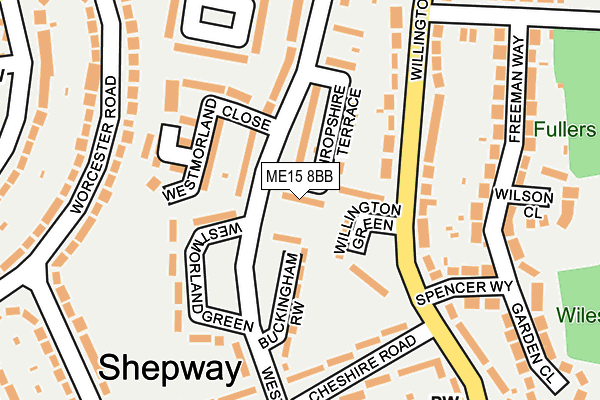 ME15 8BB map - OS OpenMap – Local (Ordnance Survey)