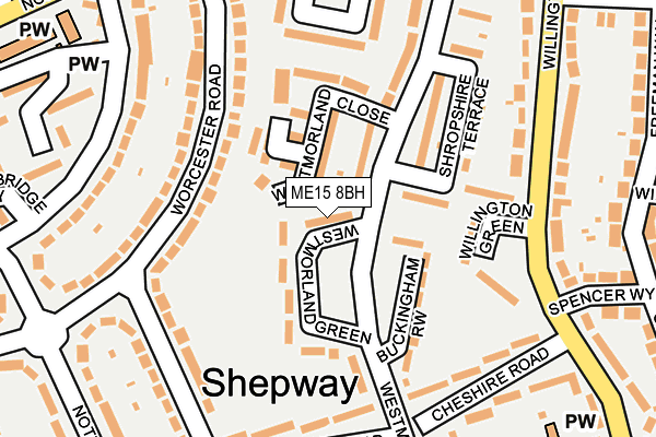 ME15 8BH map - OS OpenMap – Local (Ordnance Survey)