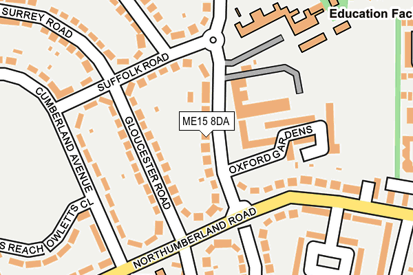 ME15 8DA map - OS OpenMap – Local (Ordnance Survey)