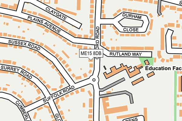 ME15 8DB map - OS OpenMap – Local (Ordnance Survey)