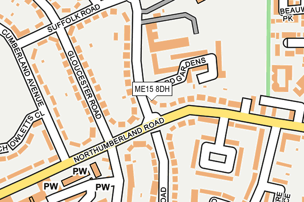 ME15 8DH map - OS OpenMap – Local (Ordnance Survey)