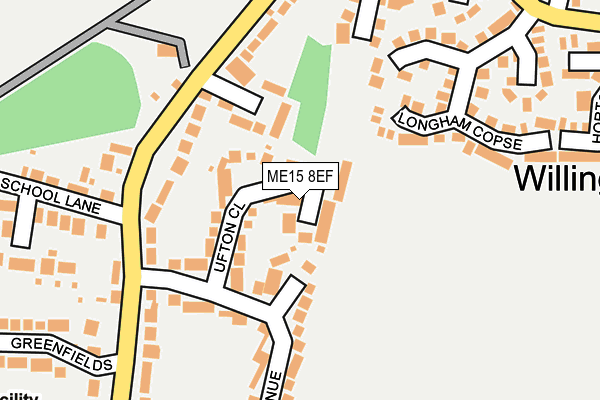ME15 8EF map - OS OpenMap – Local (Ordnance Survey)