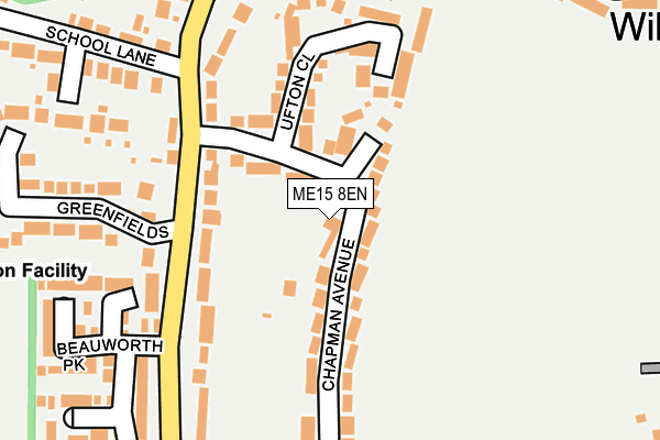 ME15 8EN map - OS OpenMap – Local (Ordnance Survey)