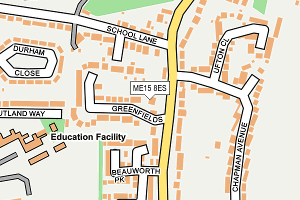 ME15 8ES map - OS OpenMap – Local (Ordnance Survey)