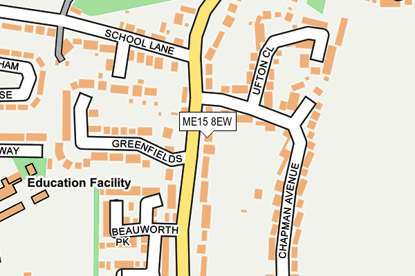 ME15 8EW map - OS OpenMap – Local (Ordnance Survey)
