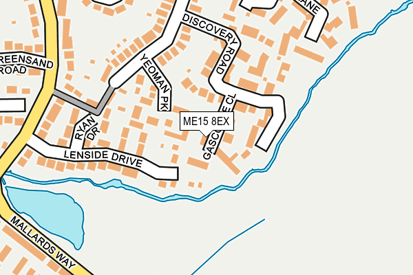 ME15 8EX map - OS OpenMap – Local (Ordnance Survey)