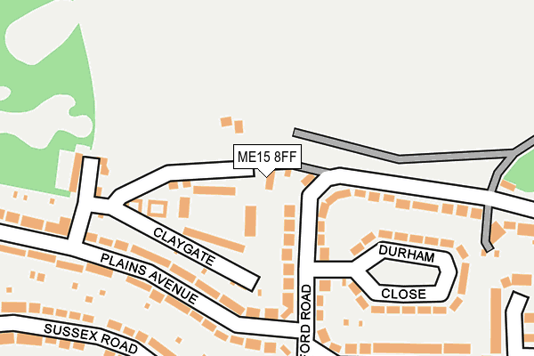 ME15 8FF map - OS OpenMap – Local (Ordnance Survey)