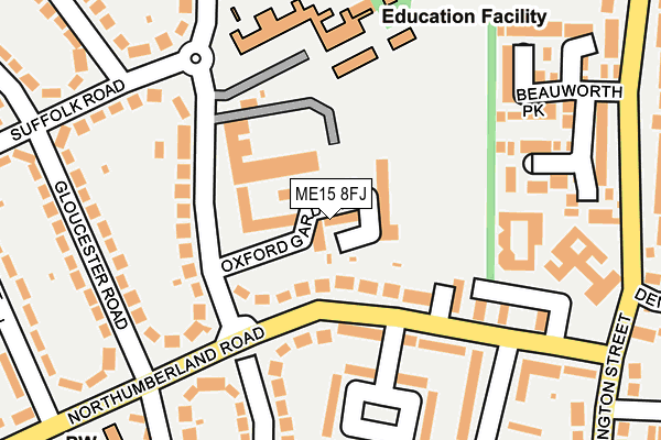 ME15 8FJ map - OS OpenMap – Local (Ordnance Survey)
