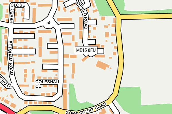 ME15 8FU map - OS OpenMap – Local (Ordnance Survey)