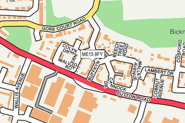 ME15 8FY map - OS OpenMap – Local (Ordnance Survey)