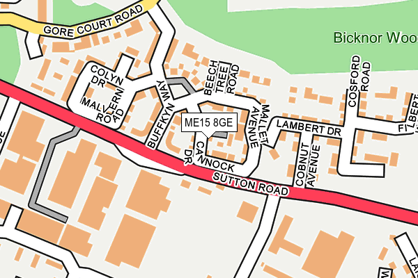 ME15 8GE map - OS OpenMap – Local (Ordnance Survey)