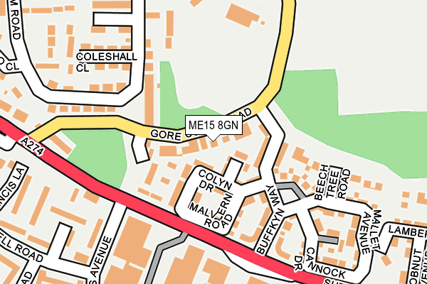 ME15 8GN map - OS OpenMap – Local (Ordnance Survey)
