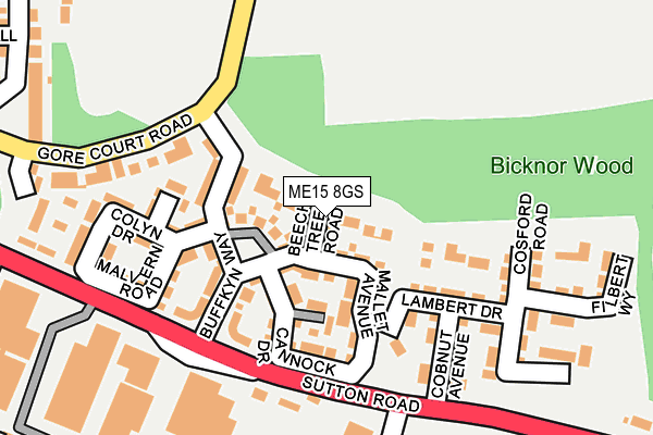 ME15 8GS map - OS OpenMap – Local (Ordnance Survey)