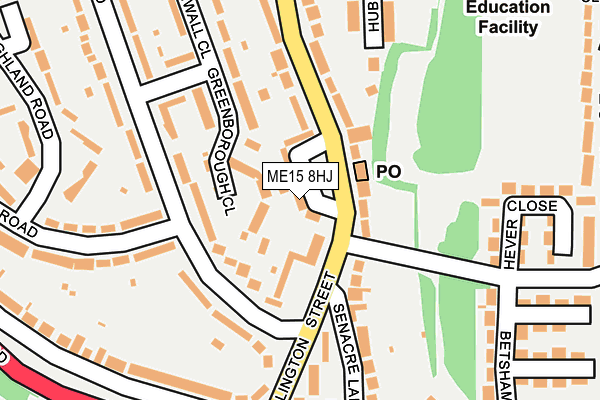 ME15 8HJ map - OS OpenMap – Local (Ordnance Survey)