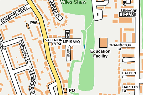 ME15 8HQ map - OS OpenMap – Local (Ordnance Survey)